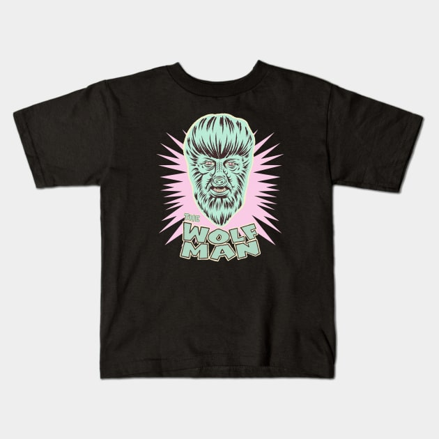 The candy Wolf Man by Bad Taste Forever Kids T-Shirt by Bad Taste Forever